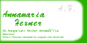 annamaria hexner business card